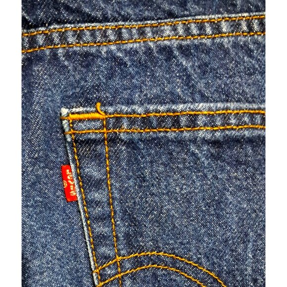 Y2K Levis 517 Boot Cut Jeans Mens W32 L30 Dark Wash 100% Cotton Denim 2004 - Picture 10 of 11